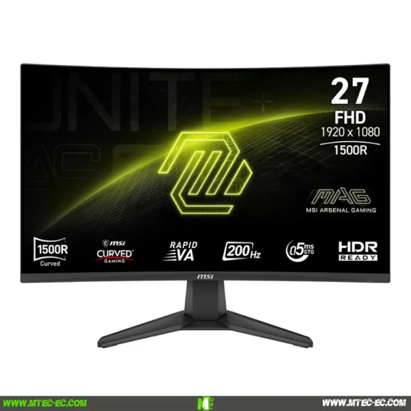 MSI 27" GAMING CURVO MAG 276CF E20 2xHDMI-DP 9S6-3CE11M-026 - Imagen 5