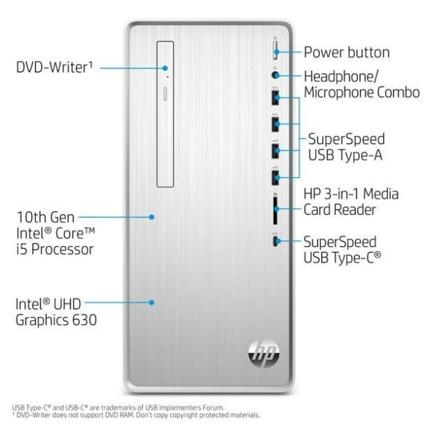 HP Pavilion i5-10400 8GB RAM 256GB SSD Windows 10 9EE42AA#ABA - Imagen 2