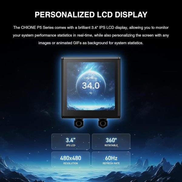 ENFRIADOR LIQUIDO GAMDIAS CHIONE P5-240 WH LGA1851/AM5 CHIONE P5-240 WH - Imagen 5