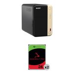 QNAP 48TB TS-264 2-Bay NAS Enclosure Kit (2 x 24TB) QNTS2648GU48