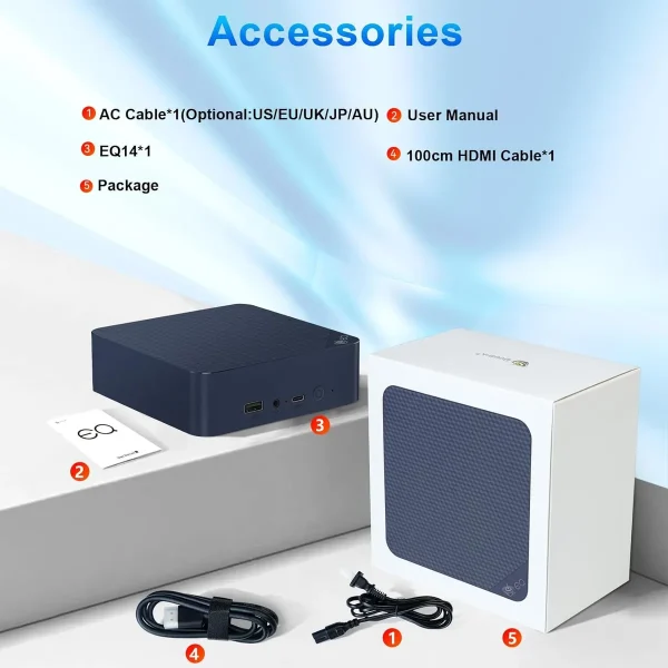 BEELINK PC MINI S- N5090 8GB 256GB SSD NAVY BLUE BLMINISN50958G256 - Imagen 2