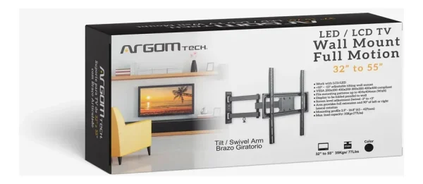 BASE DE PARED ARGOM TV 32"- 55" BRAZO ARTICULABLE ARG-BR-1546 - Imagen 2