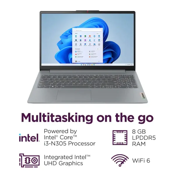 LENOVO ID SLIM 3 15IAN8 15.6" FHD I3-N305 8GB 128GB WIN11 82XB00C2US - Imagen 2