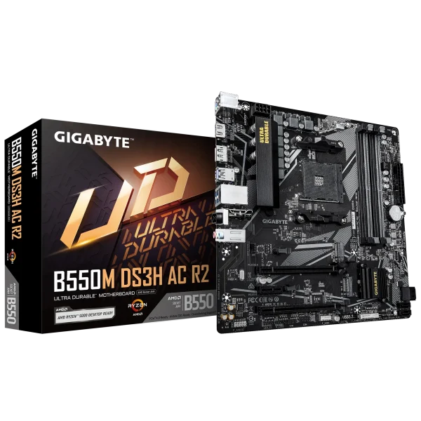 GIGABYTE B550M DS3H AC WIFI MATX SOCKET AMD4 9MB55MDHR-00-G10 - Imagen 4