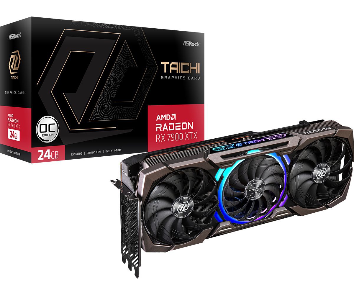 90-GA3ZZZ-2.jpg ASROCK TAICHI RX7900 24GB 384BIT DDR6 3X FAN 90- GA3ZZZ - Imagen 1