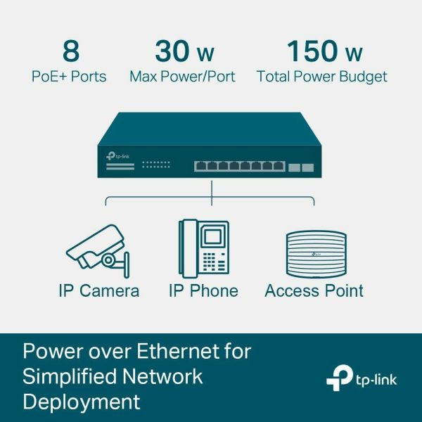 TP-Link Jetstream 10 Puertos Gigabit 8 PoE 2sfp TL-SG2210MP - Imagen 2