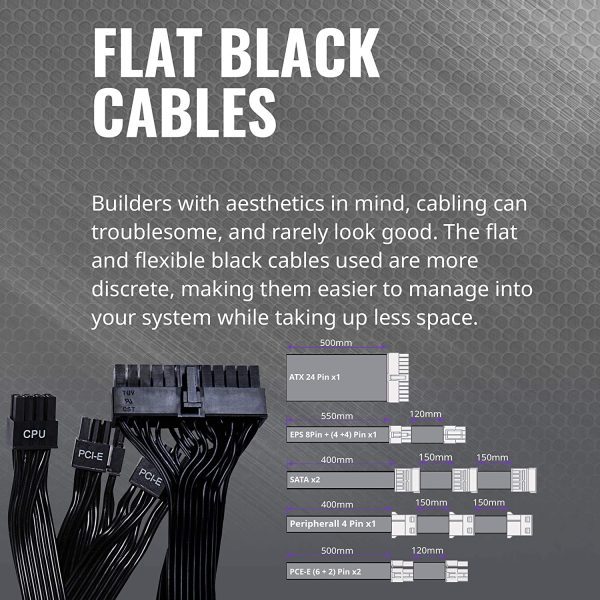 COOLER MASTER 650W MWE WHITE 80 PLUS MPE-6501-ACAAW - Imagen 4