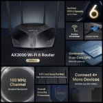 ¡Oferta! MERCUSYS MR80X Router Wi-Fi 6 de Doble Banda AX3000 MR80X - Imagen 2