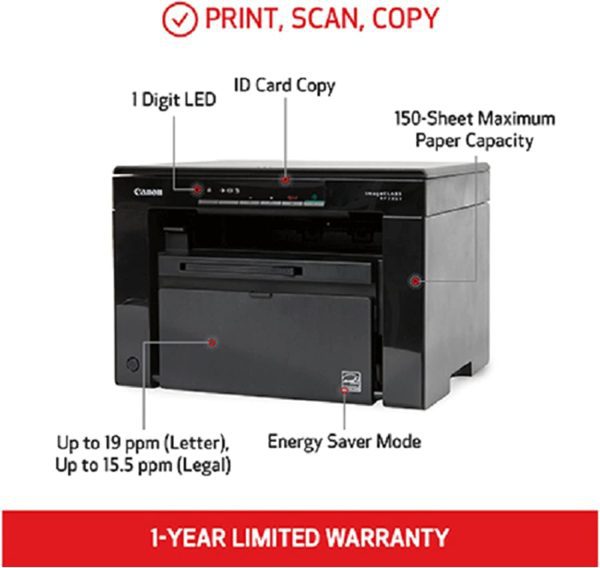 CANON IMAGECLASS MF3010 MULTIFUNCIONAL LÁSER NEGRO 5252B037AA - Imagen 3