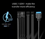 GAMEMAX H601 CASE  MATX NEGRO-ROJO 2xUSB CENTAURI BR - Imagen 5