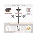 BARKAN SOPORTE ARTICULADO DOBLE MONITORES 13"-27" M142T - Imagen 3