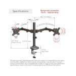BARKAN SOPORTE ARTICULADO DOBLE MONITORES 13"-27" M142T - Imagen 2