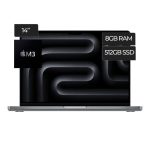 APPLE MACBOOK PRO M3 10-CORE 8GB 512GB SSD 14 MR7J3LL/A