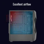 CASE AEROCOOL VOLCAN MID TOWER VOLCAN-G-BK-V1 - Imagen 3