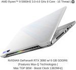 ASUS ROG ZEPHYRUS RYZEN 9 5900HS 3.0GHZ 16GB1TB SSD 14"QHD GA401QM-211.ZG14B - Imagen 3