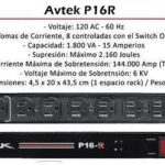 AVTEK Supresor de sobrevoltaje P16-R