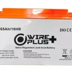 BATERIAS WIREPLUS+ 12V  65AH WP-BAT12V-65A