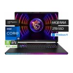 MSI RAIDER GE78HX I9 13950HX 2TB 64GB 17" RTX 4080 12GB 13VH-215US
