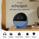 ¡Oferta! Amazon Echo Spot Azul Reloj Alarma Alexa B0BFC8DR7C - Imagen 2