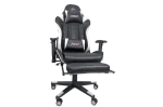 SILLA JEMIP GAMING SILVER 2552 NEGRO-BLANCO JPC-2552 - Imagen 2