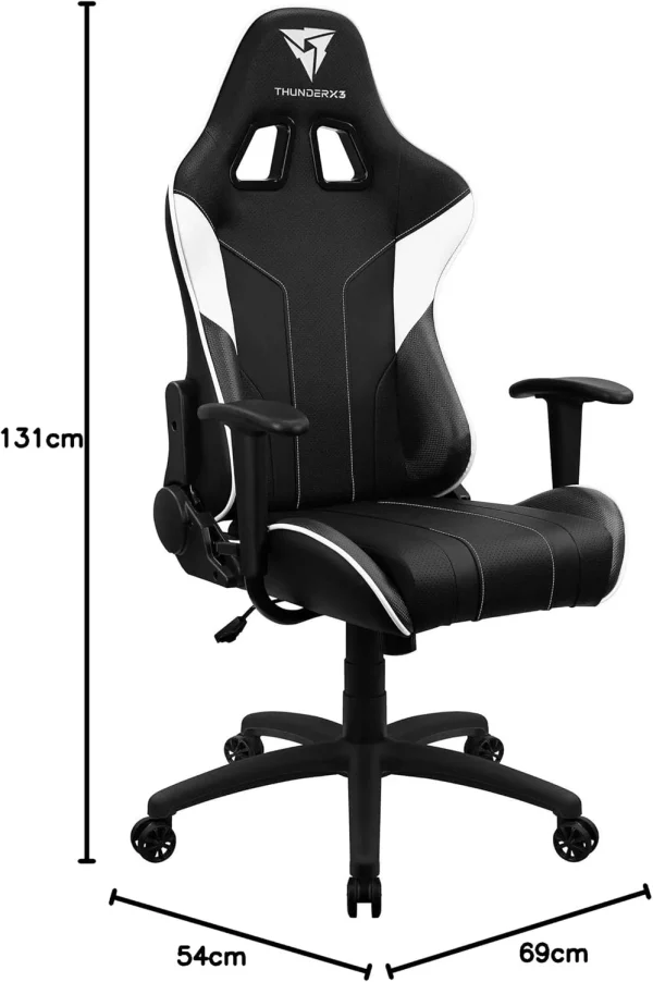 ¡Oferta! AEROCOOL SILLA GAMING THUNDERX3 EC3 EC3-BLACK WHITE - Imagen 5