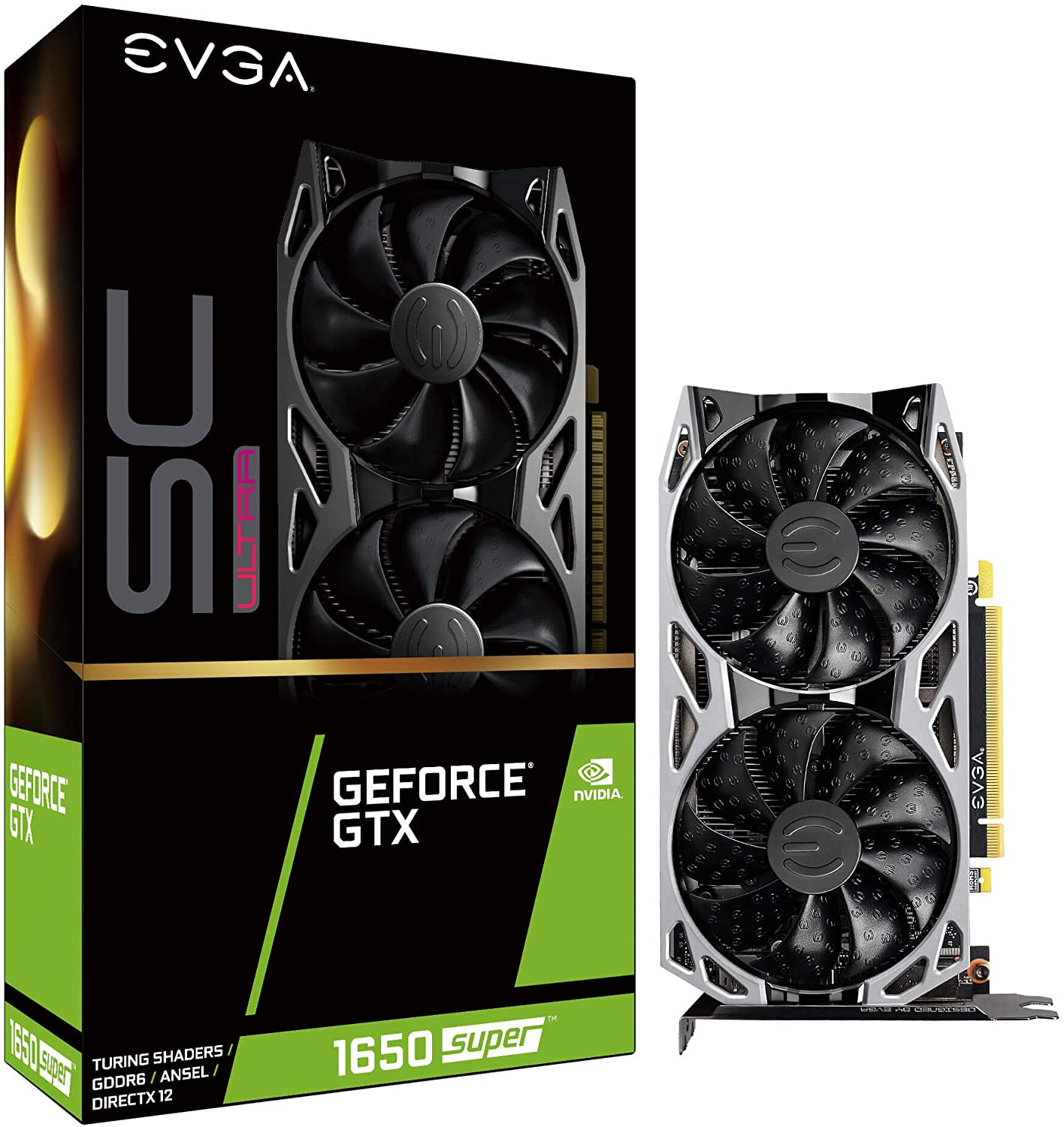 81-lyRrRDqL._AC_SL1500_-1.jpg EVGA GeForce GTX 1650 Super SC Ultra Gaming 4 GB GDDR6 04G-P4-1357-KR - Imagen 1
