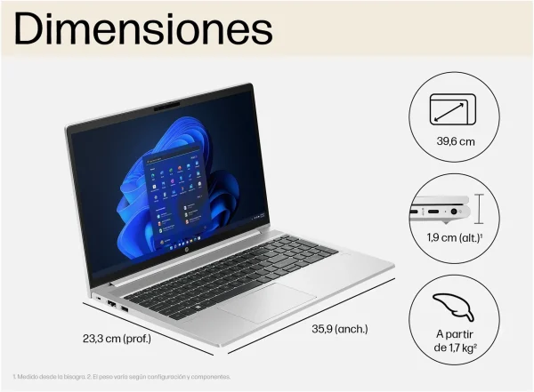 HP ProBook 450 G10 15.6" I7-1355U 16GB 512GB 7Z7H9LT - Imagen 3