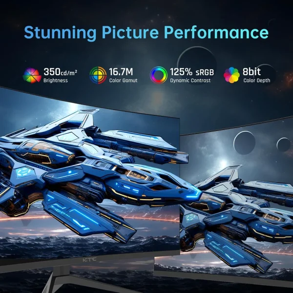 MONITOR KTC 32" GAMING CURVO FHD E-LED 165Hz  32SG851 - Imagen 4