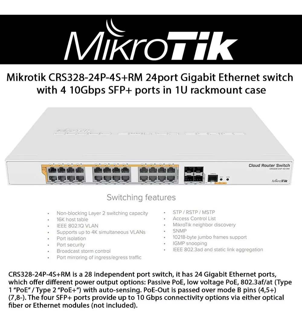 D_NQ_NP_2X_787814-MLV46545556459_062021-F.webp ¡Oferta! MIKROTIK Cloud Router Switch CRS328-24P-4S+RM - Imagen 1
