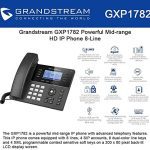 ¡Oferta! GRANDSTREAM GXP1782 TELEFONO IP 8 LINEAS 4 SIP GXP1782