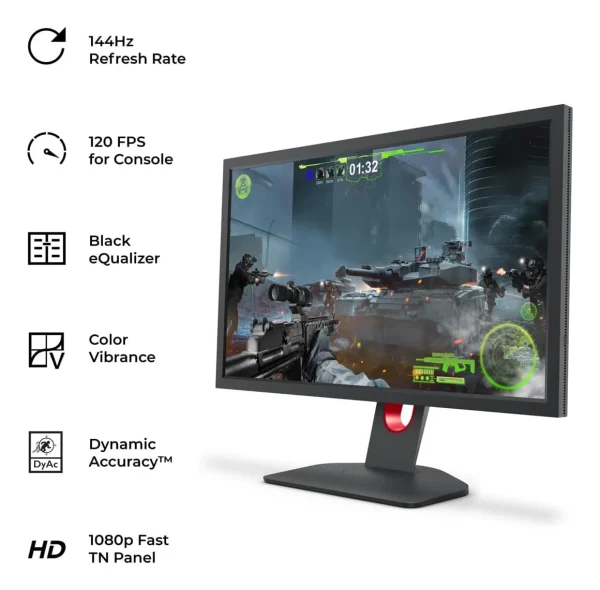 MONITOR BENQ ZOWIE XL2411K 24" eSPORT 144HZ XL2411K - Imagen 2