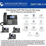 Grandstream GXP1760 Teléfono IP 3 cuentas SIP GXP1760