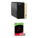 QNAP 40TB TS-264 2-Bay NAS Enclosure Kit (2 x 20TB) QNTS2648GU40