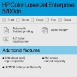 HP IMPRESORA 5700DN LASERJET ENTERPRISE COLOR 6QN28A - Imagen 6