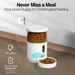 Alimentador Inteligente ARGOMTECH para Mascotas-Capacidad 4 L ARG-SV-8071WT - Imagen 2
